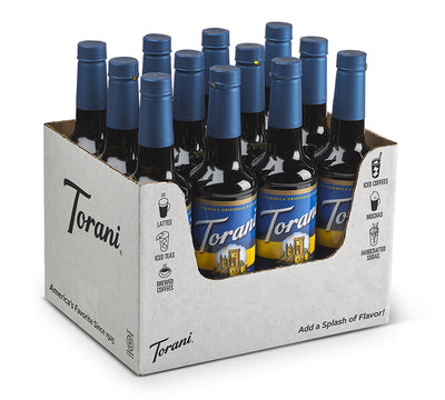 12 pack Torani syrups in a box
