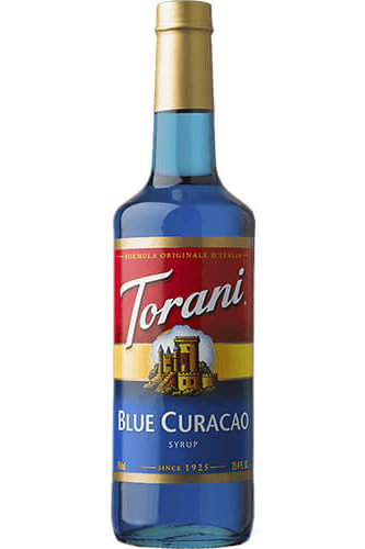 Blue Curacao Syrup Bottle
